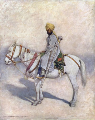 A Mounted Mace-bearer by Mortimer Ludington Menpes